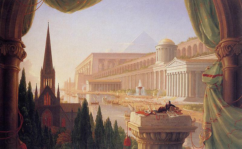 Thomas Cole The dream of the architect Norge oil painting art